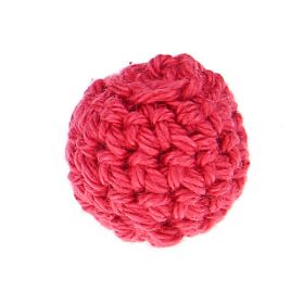 Crochet bead 20 mm 'bordeaux' 213 in stock 