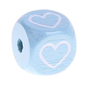 Letter beads baby blue 10x10mm '♥' 0 in stock 