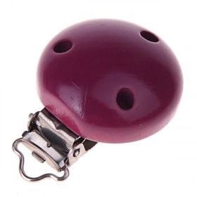 Wooden clip / pacifier clip Ø35mm 'red-violet' 132 in stock 