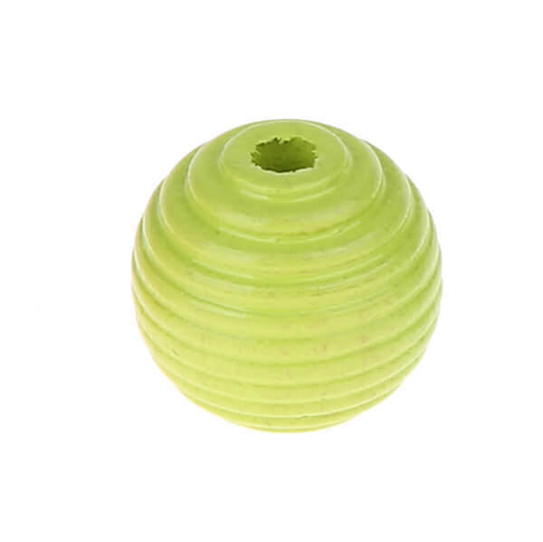 Rillenperlen 14mm • 15 Stück 'lemon' 46 auf Lager