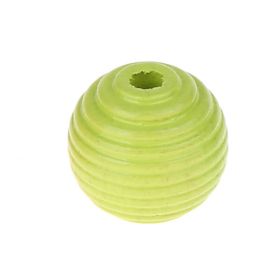 Grooved beads 14mm - 10 pieces 'lemon' 4 in stock 