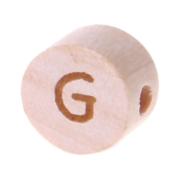 Buchstabenperlen Scheibe Lasergravur Ø 11 mm 'G' 805 auf Lager
