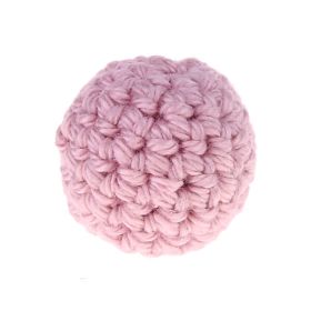 Crochet bead 20 mm 'dusky pink' 124 in stock 