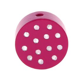 Motif bead Disc glitter dots 'dark pink' 682 in stock 