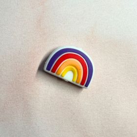 Regenbogen-Motivperle aus Silikon 'rot' 27 auf Lager