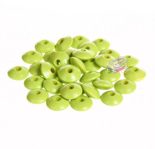 Holzlinsen 10mm • 50 Stück 'lemon' 102 auf Lager