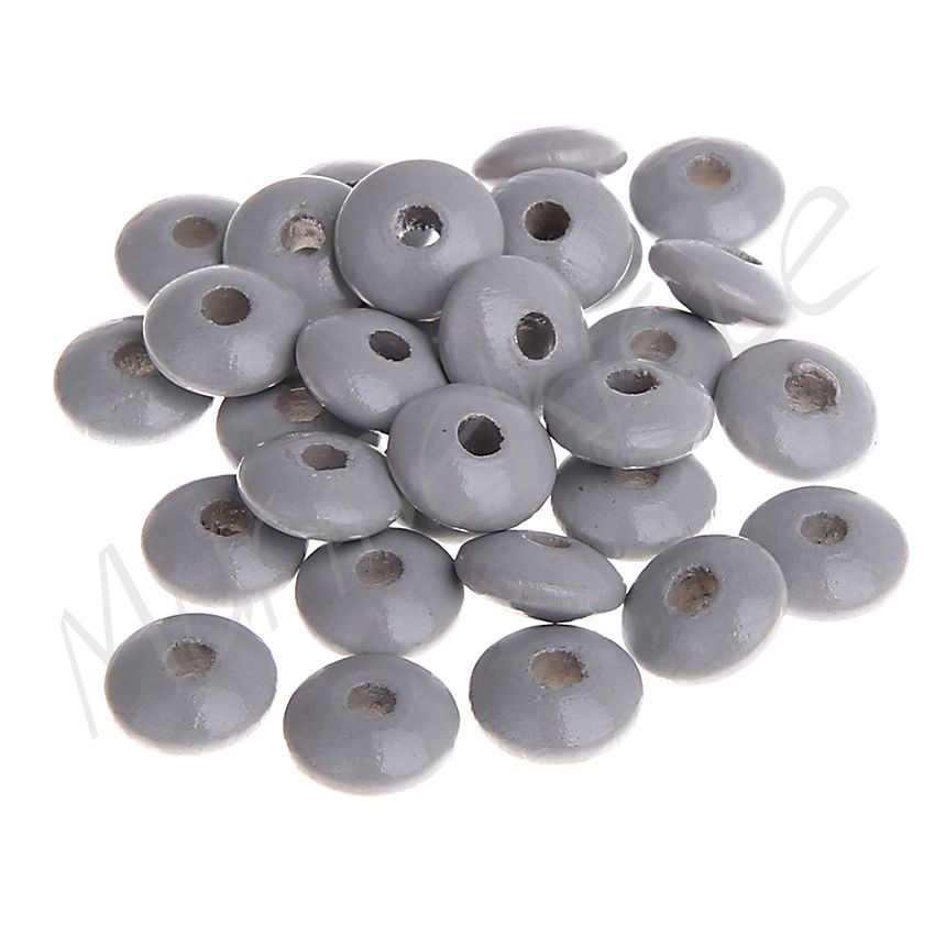Holzlinsen 10mm • 50 Stück 'hellgrau' 0 auf Lager
