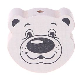 Motif bead bear 'white' 303 in stock 