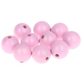 Holzperlen 18mm • 10 Stück 'rosa' 205 auf Lager