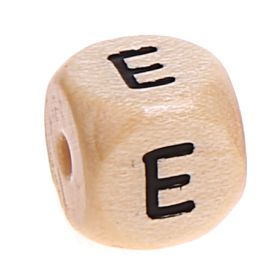 Buchstabenwürfel Holz bedruckt 11 mm B-ware 10 Stück 'E' 0 auf Lager