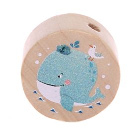 Whale motif bead disc 'mint' 113 in stock 