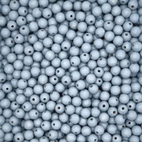 Pastellfarben Holzperlen 10mm • 50 Stück 'blaugrau' 87 auf Lager